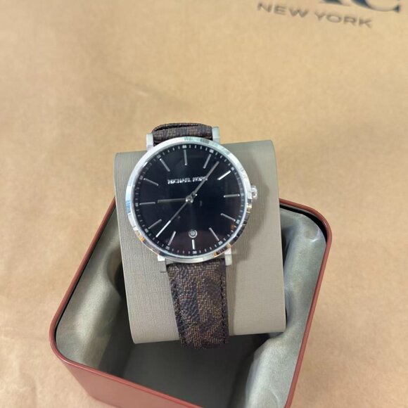 Michael Kors MK8813 Irving Quartz Three-Hand Brown PVC Men's Watch - Picture 2 of 4